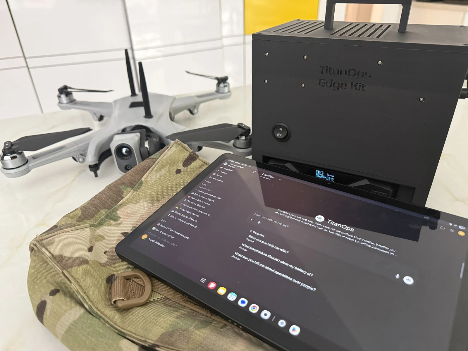 TitanOps edge kit with drones, rugged hardware and an operator tablet